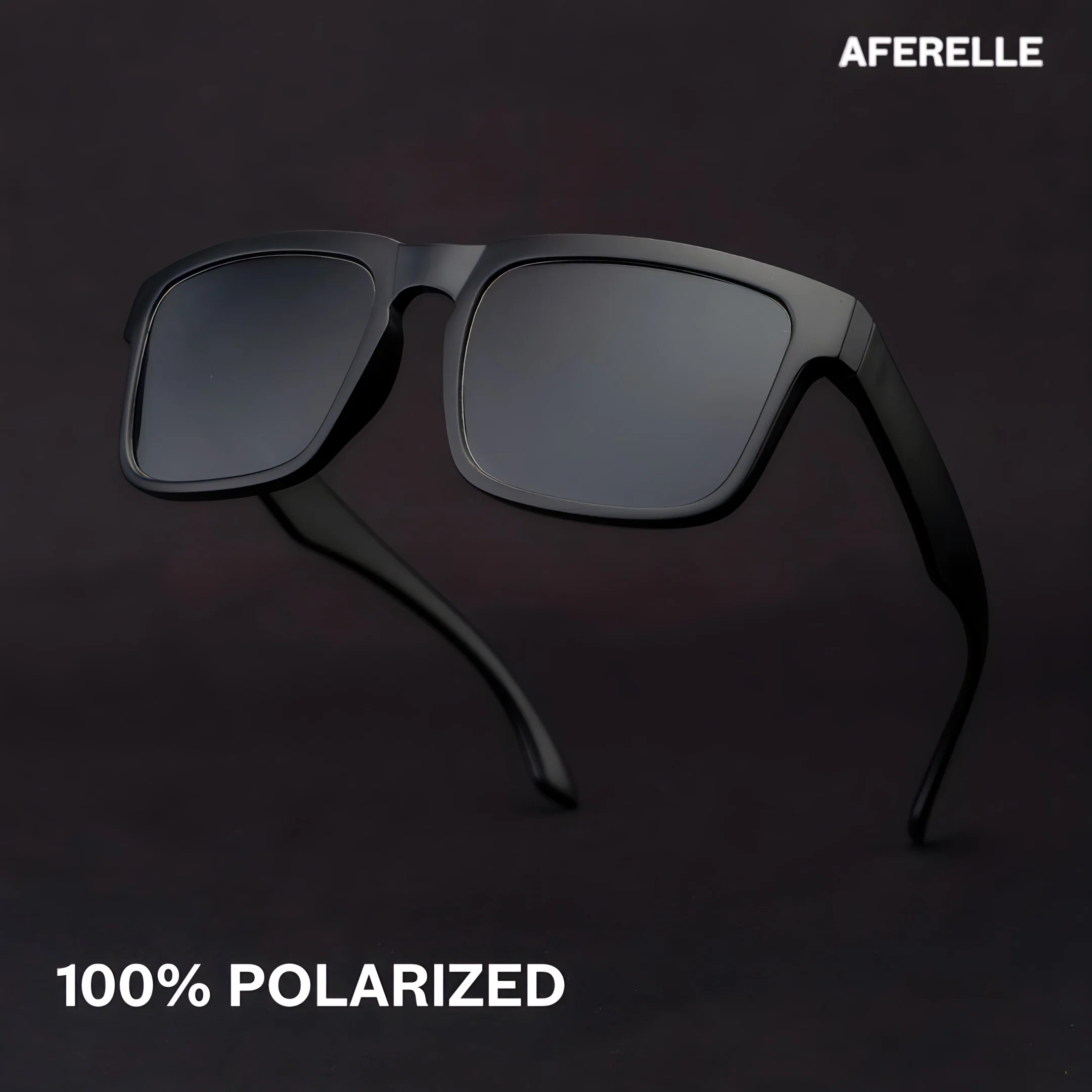 THE  CHALLENGER Matt Black UV400 Polarized Sunglasses - Image 3