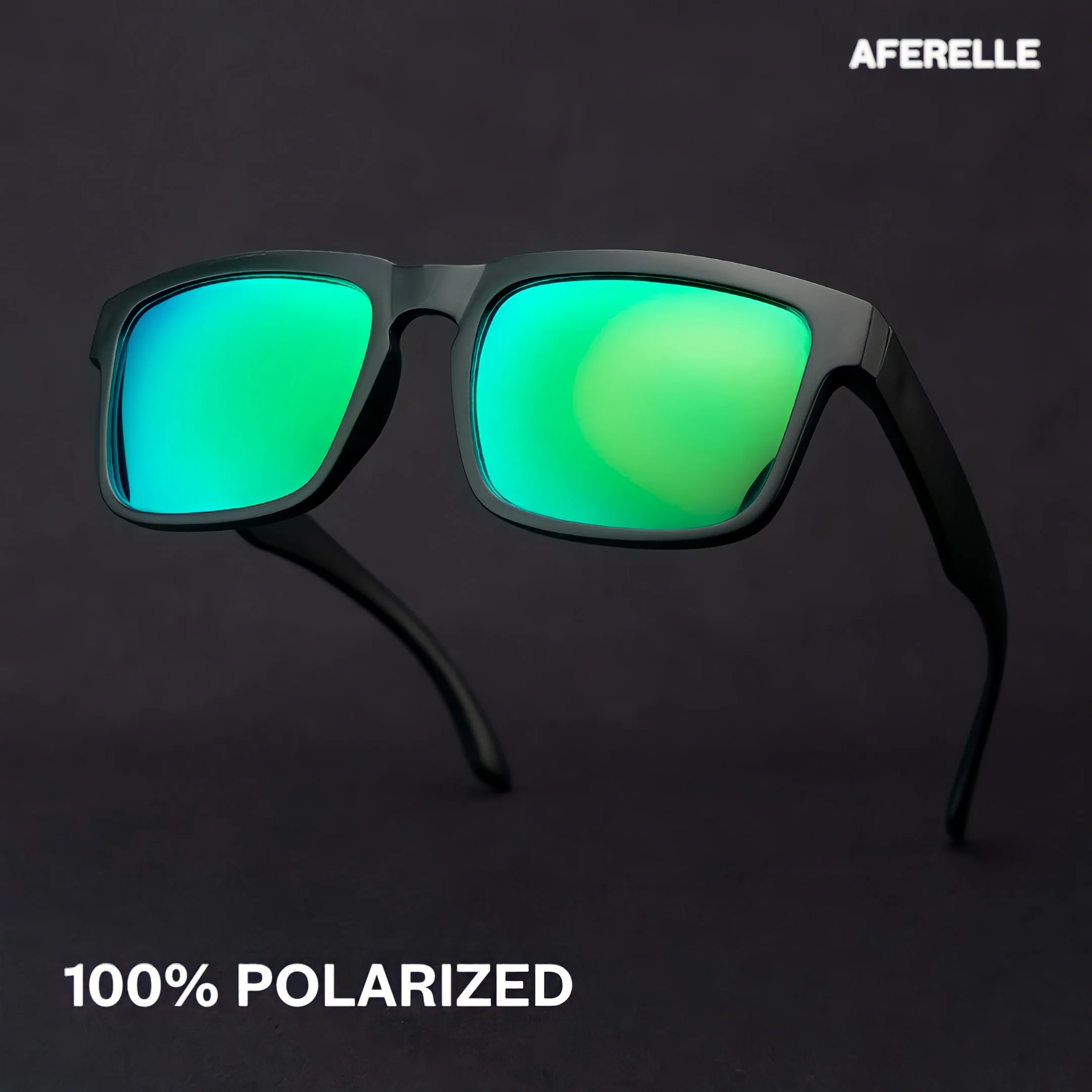 THE CHALLENGER Black Green UV400 Polarized Sunglasses - Image 2