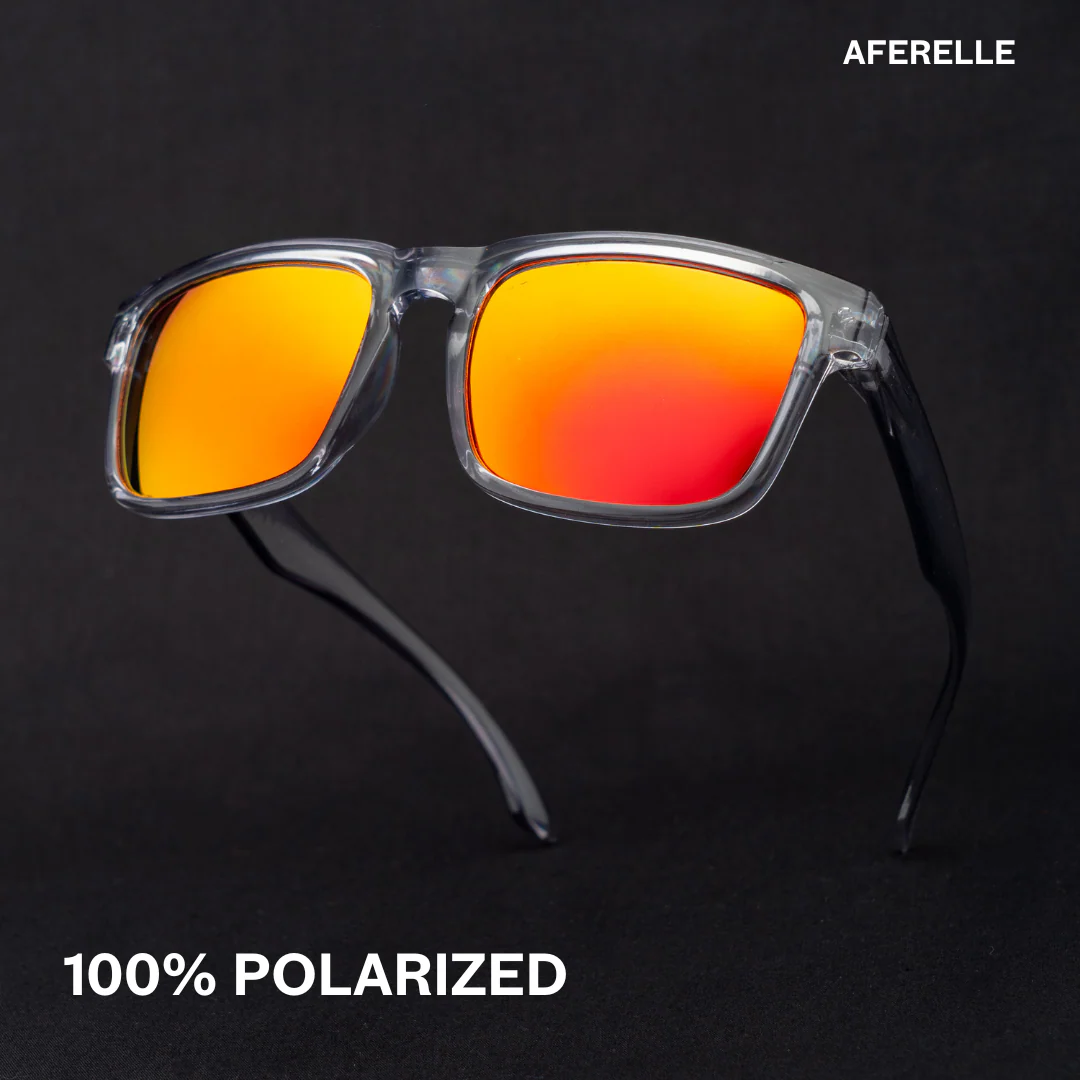 THE CHALLENGER Glossy Grey Orange UV400 Polarized Sunglasses - Image 2