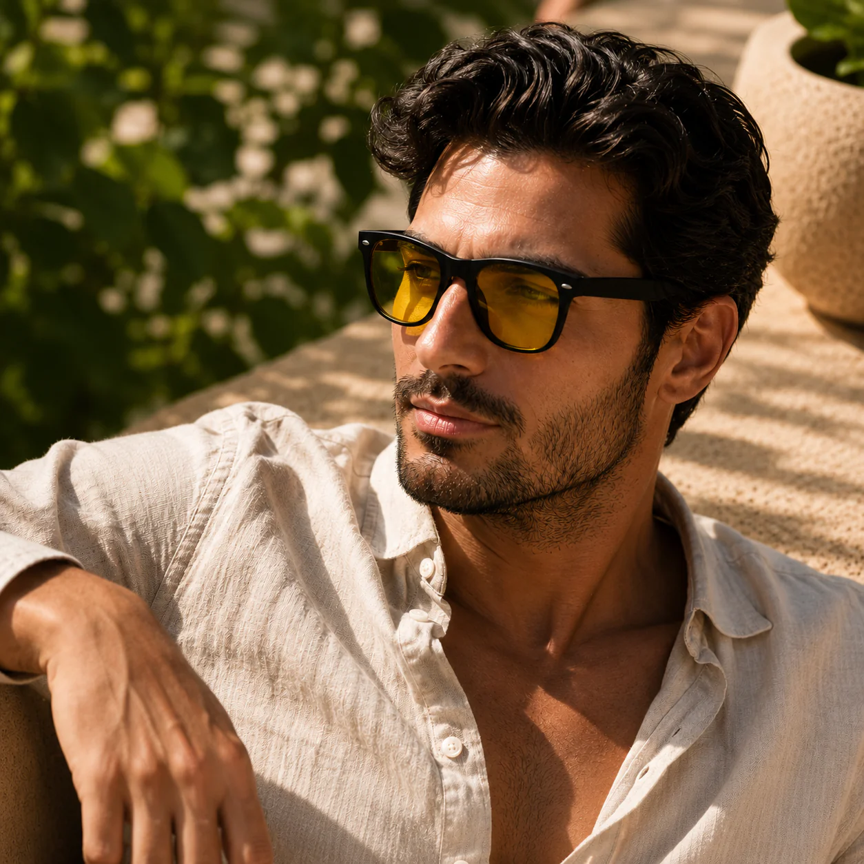 THE Dictator Unisex Yellow Lens Matt Black  Night Driving UV400 Sunglasses - Image 2