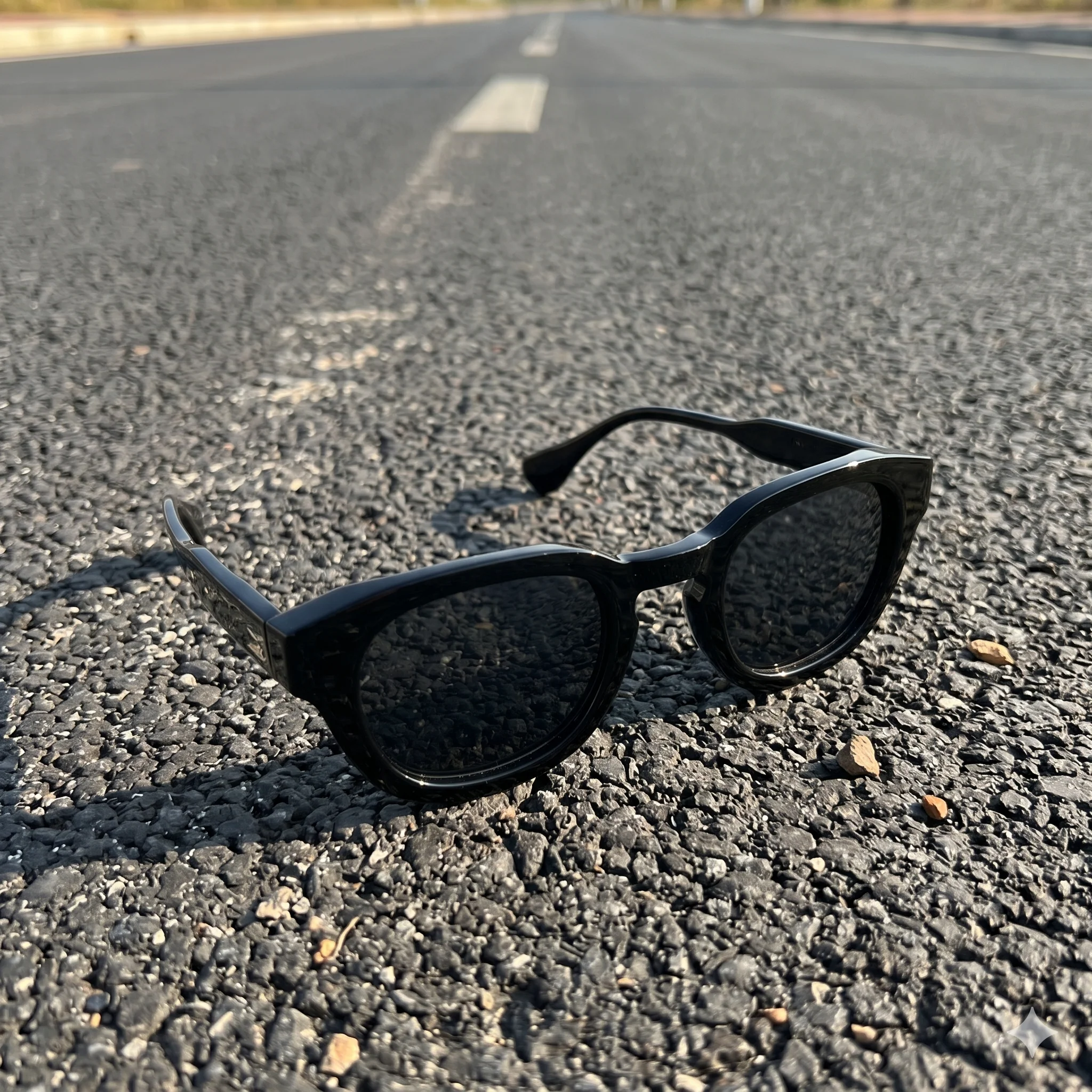 THE GALAXY Unisex UV400 Glossy Black HD Sunglasses - Image 5