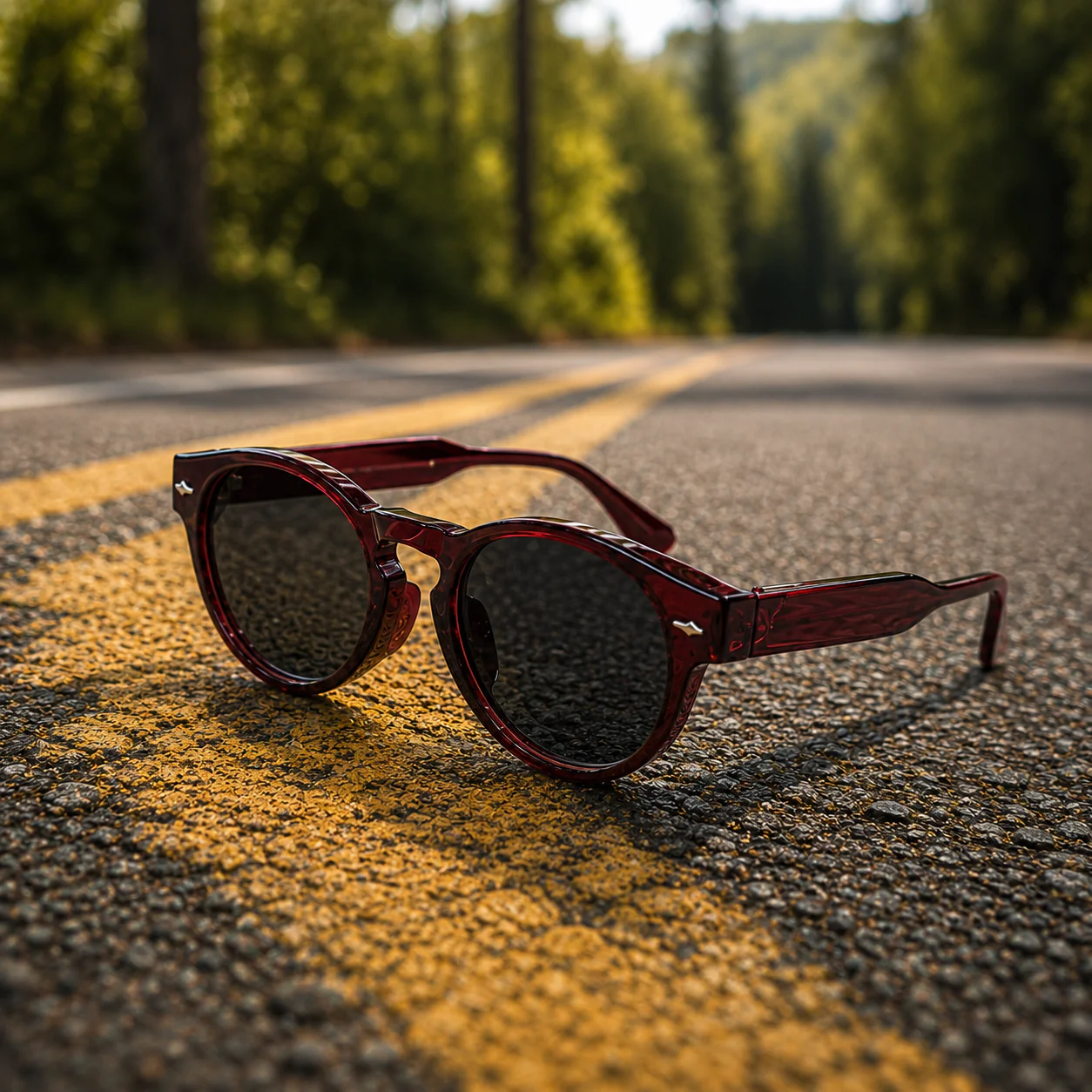 THE Orbit Unisex UV400 HD Glossy Maroon Sunglasses