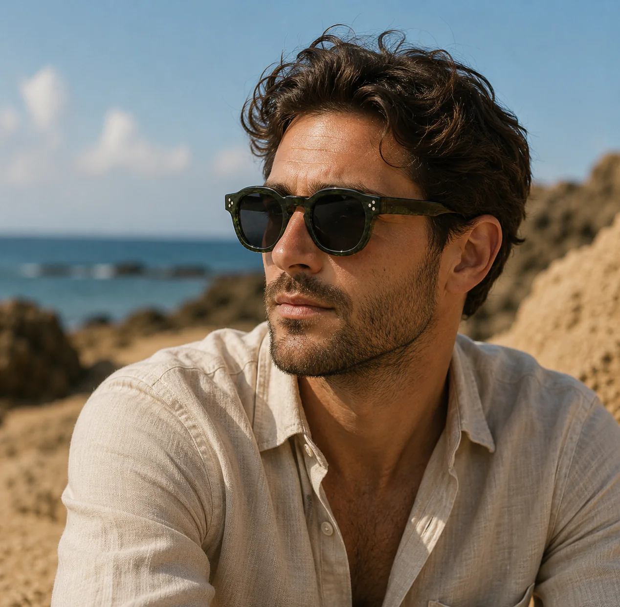 THE PHANTOM G2 Unisex Glossy Pearl Green UV400 HD Sunglasses - Image 2